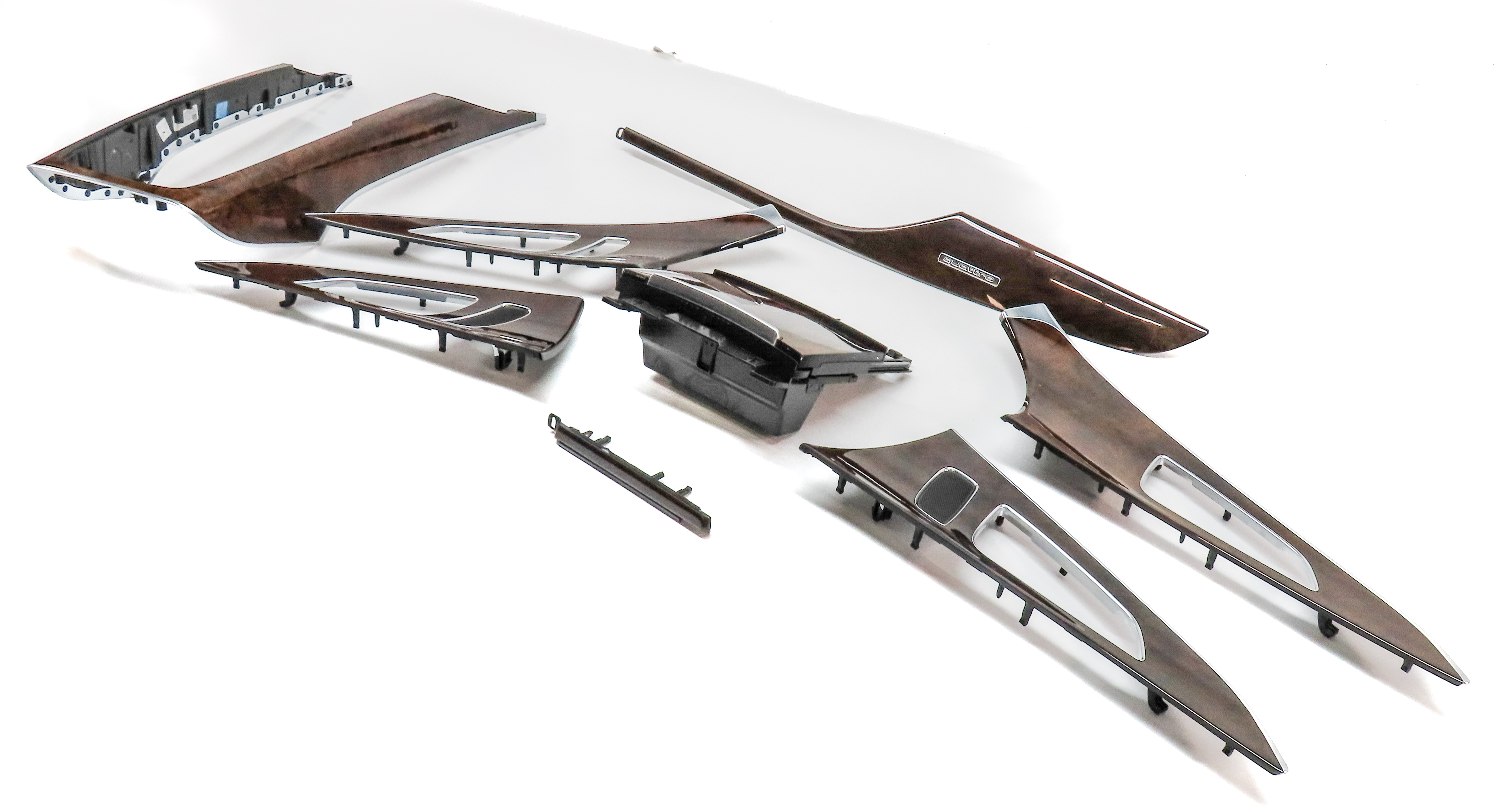 2015 AUDI A6 (C7) INTERIOR DASH CENTER CONSOLE DOOR TRIM SET/8 (Walnut) — exact item pictured